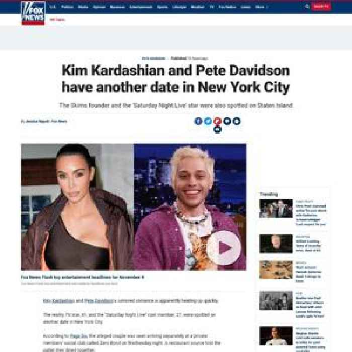 Kim Kardashian and Pete Davidson have another date in New York City