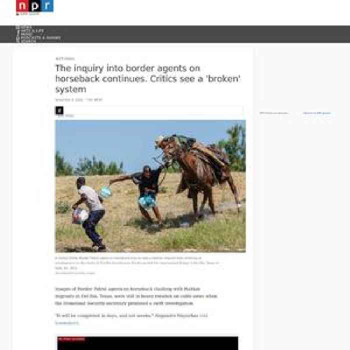The inquiry into border agents on horseback continues. Critics see a 'broken' system