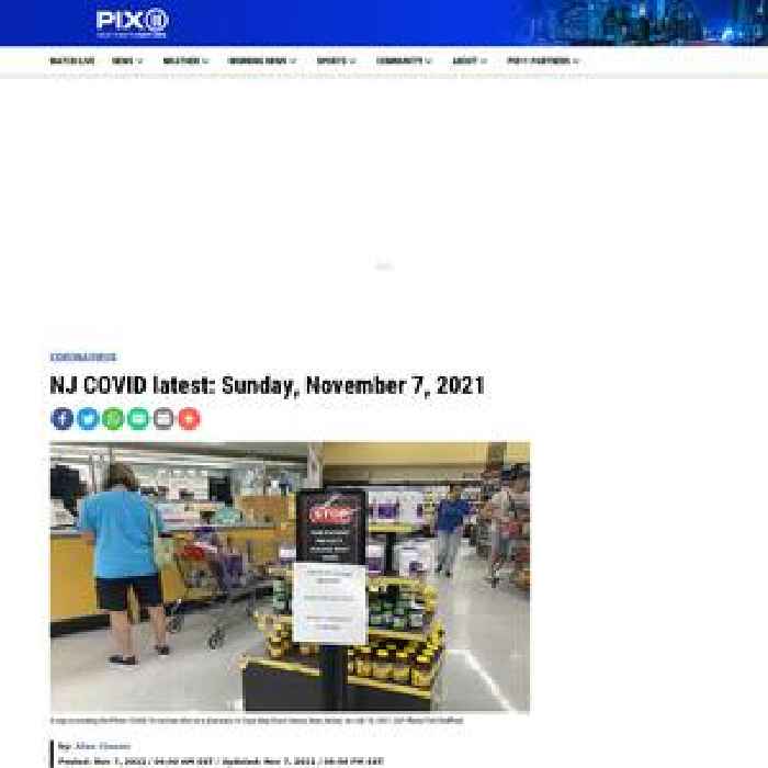NJ COVID latest: Sunday, November 7, 2021