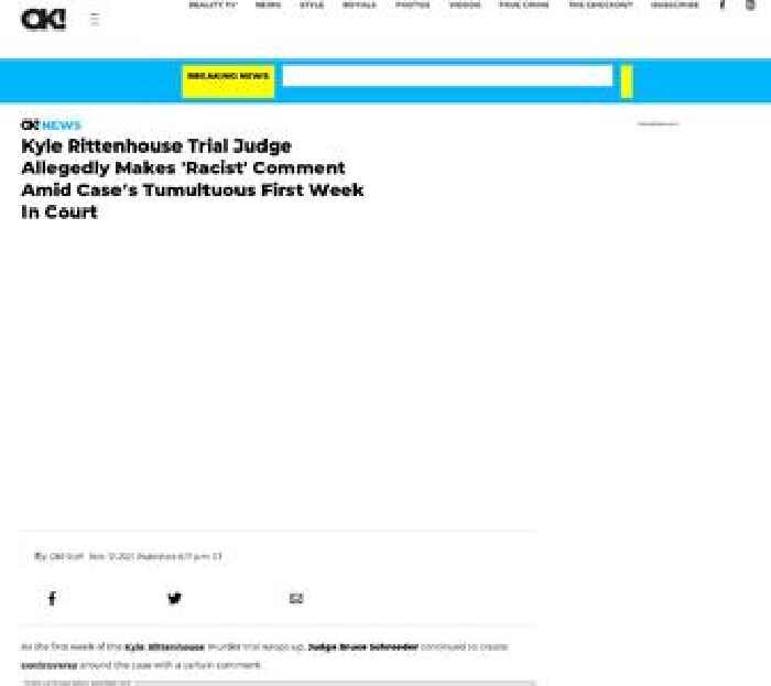 Kyle Rittenhouse Trial Judge Allegedly Makes 'Racist' Comment Amid Case’s Tumultuous First Week In Court