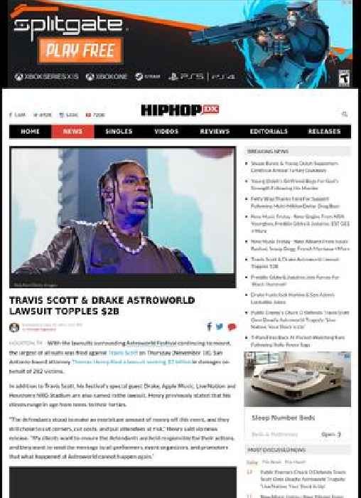 Travis Scott & Drake Astroworld Lawsuit Topples $2B
