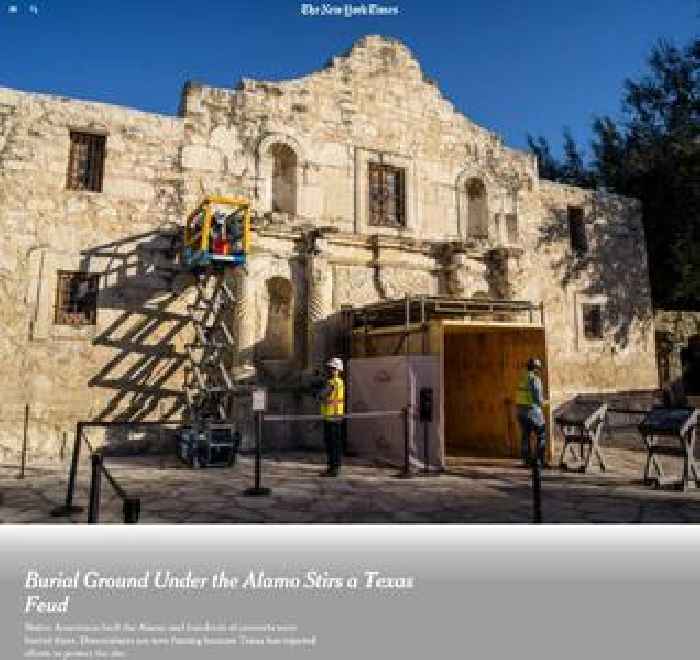 Burial Ground Under the Alamo Stirs a Texas Feud