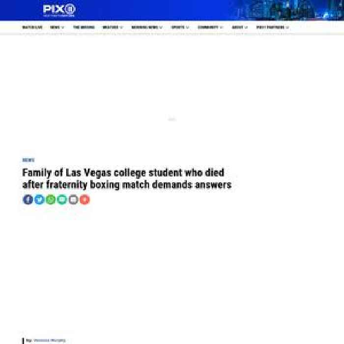 Family of Las Vegas college student who died after fraternity boxing match demands answers