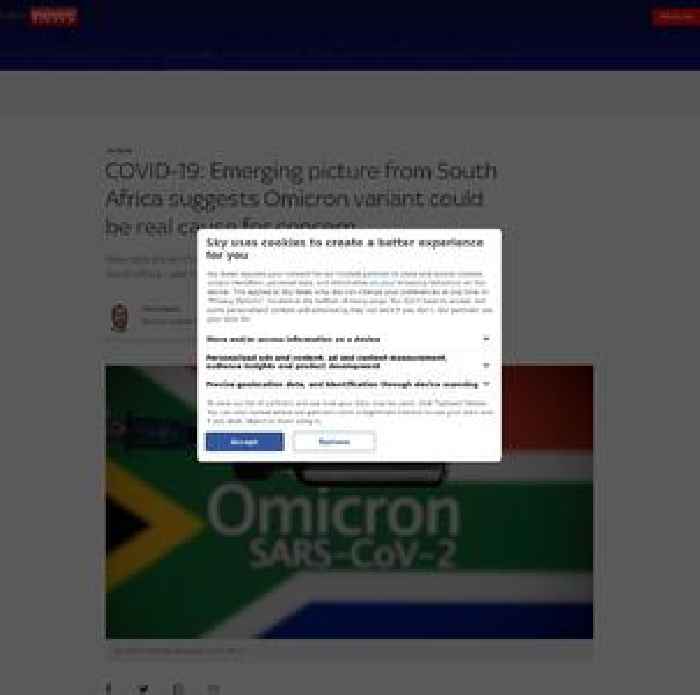 Emerging picture from South Africa suggests Omicron variant could be real cause for concern