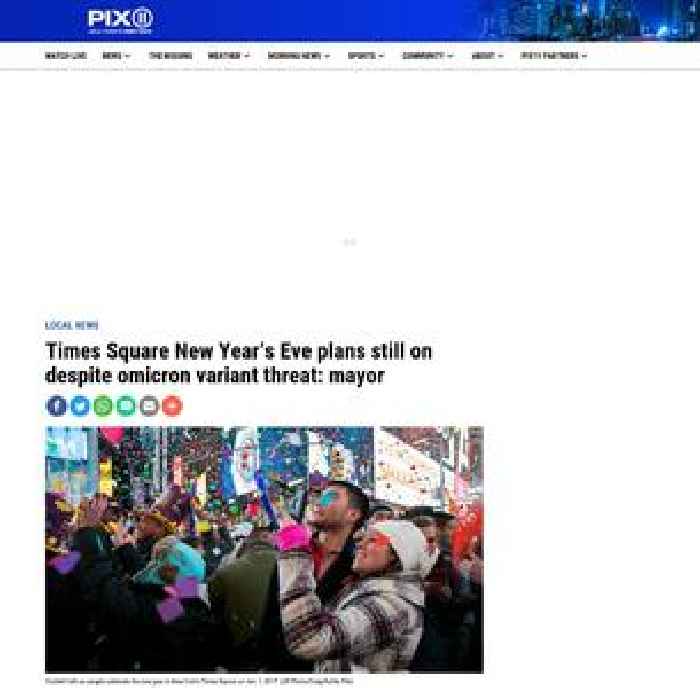 Times Square New Year's Eve plans still on despite omicron variant threat: mayor