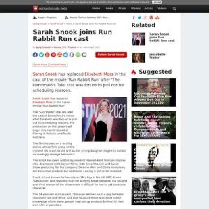 Sarah Snook joins Run Rabbit Run cast