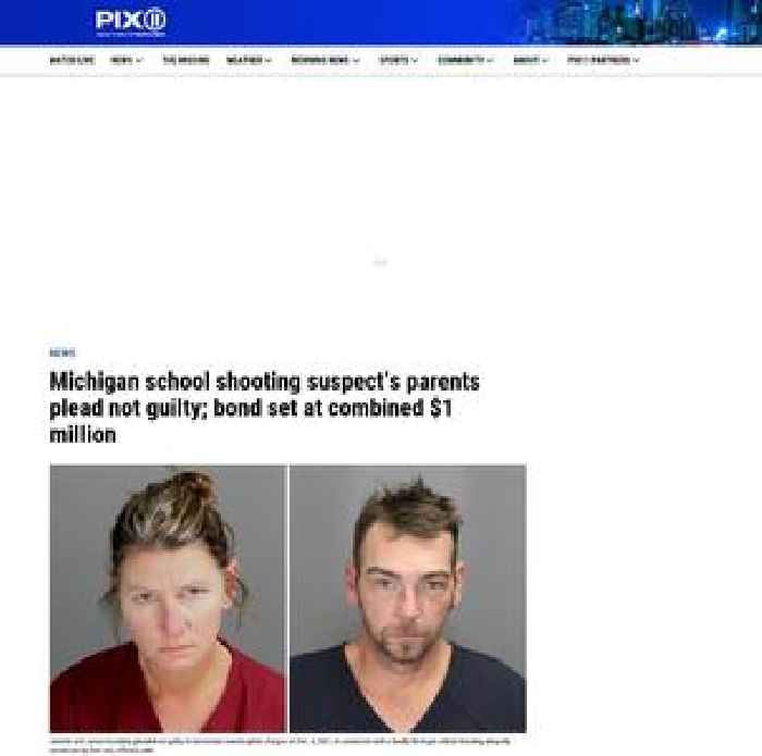 Michigan school shooting suspect's parents plead not guilty; bond set at combined $1 million
