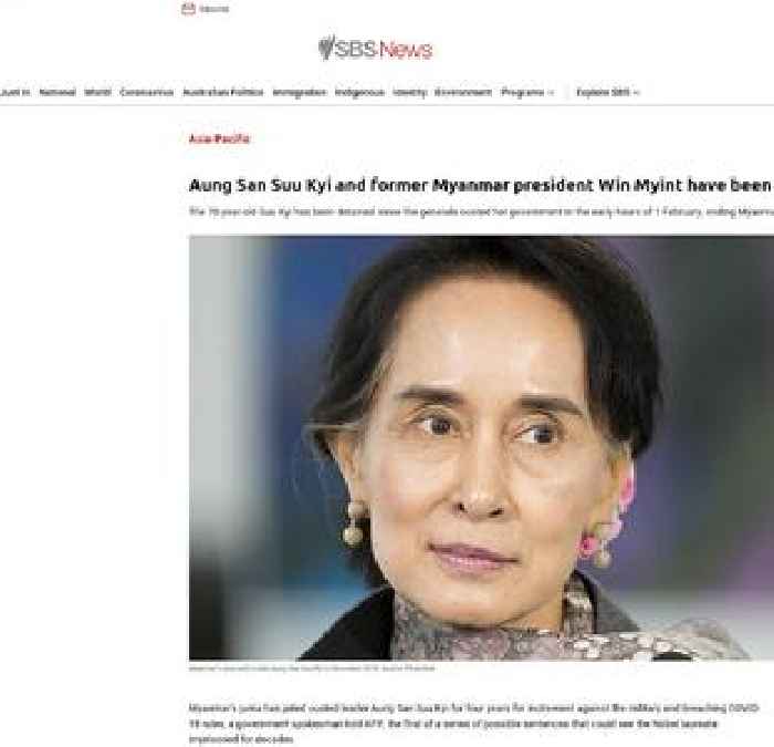 Aung San Suu Kyi and former Myanmar president Win Myint have been jailed for four years