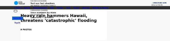 Heavy rain hammers Hawaii, threatens 'catastrophic' flooding