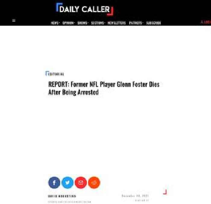 REPORT: Former NFL Player Glenn Foster Dies After Being Arrested