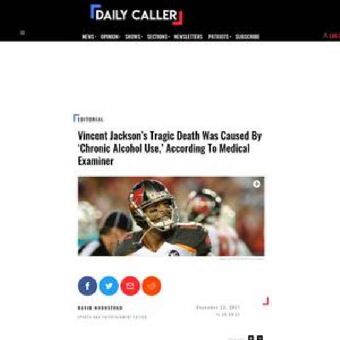 Vincent Jackson’s Tragic Death Was Caused By ‘Chronic Alcohol Use,’ According To Medical Examiner