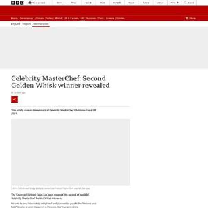 Celebrity MasterChef: Second Golden Whisk winner revealed