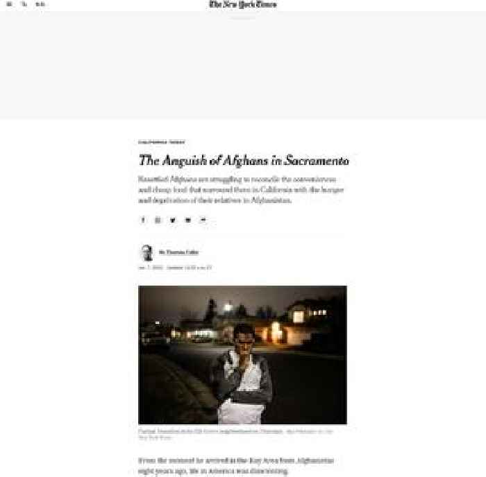 The Anguish of Afghans in Sacramento