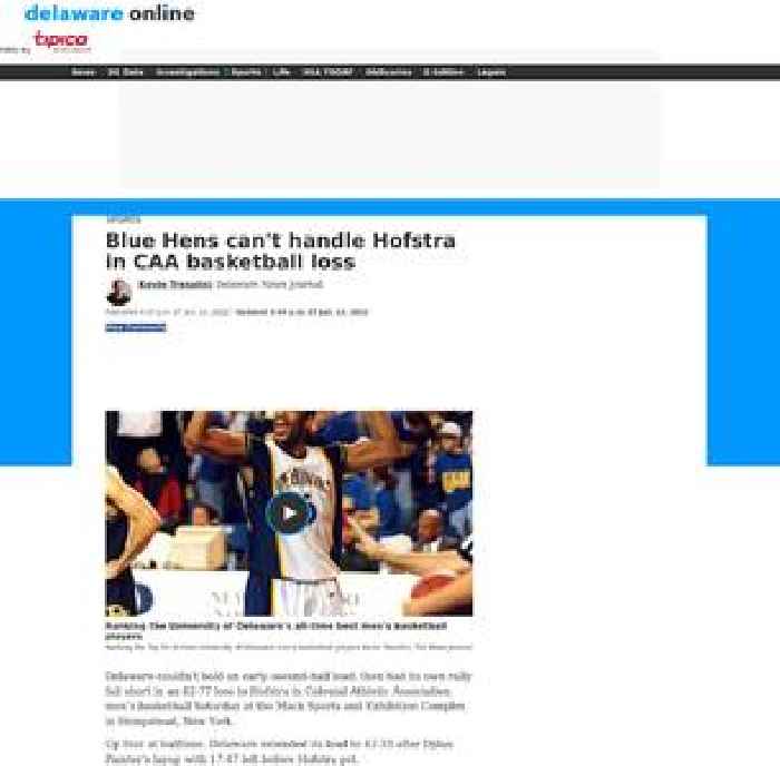 Blue Hens can't handle Hofstra in CAA basketball loss