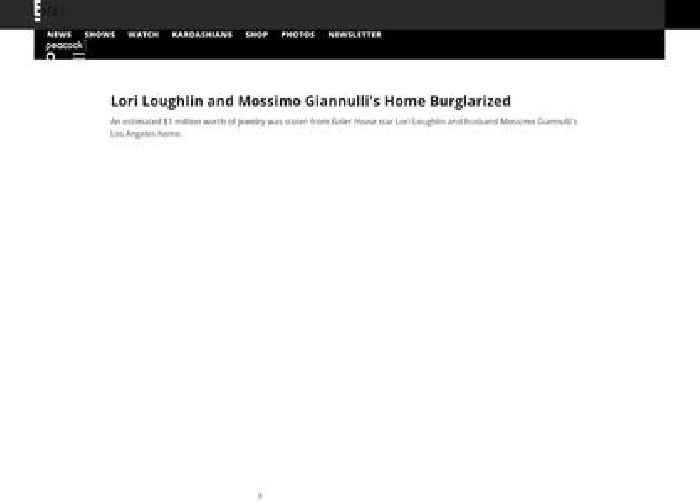 Lori Loughlin and Mossimo Giannulli's Home Burglarized