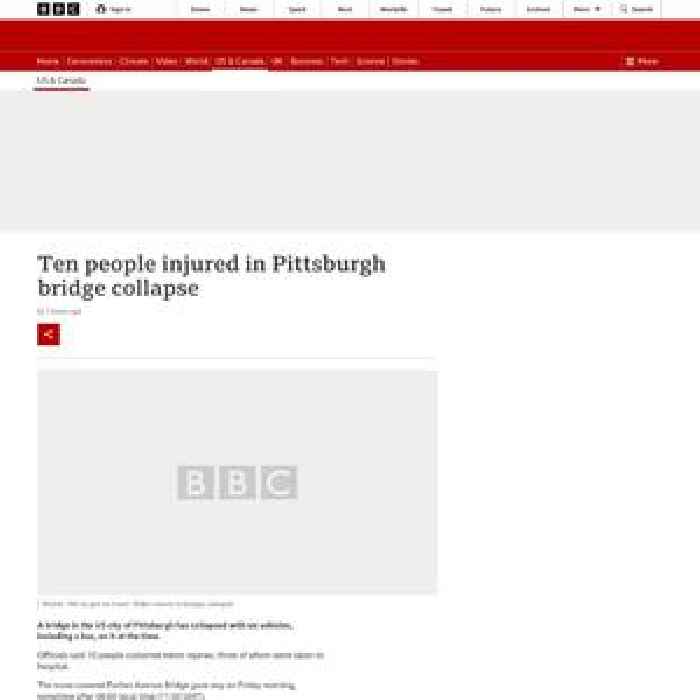 Ten people injured in Pittsburgh bridge collapse