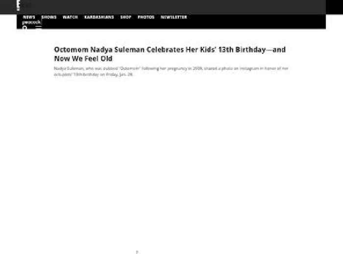 Octomom Nadya Suleman Celebrates Her Kids' 13th Birthday--and Now We Feel Old