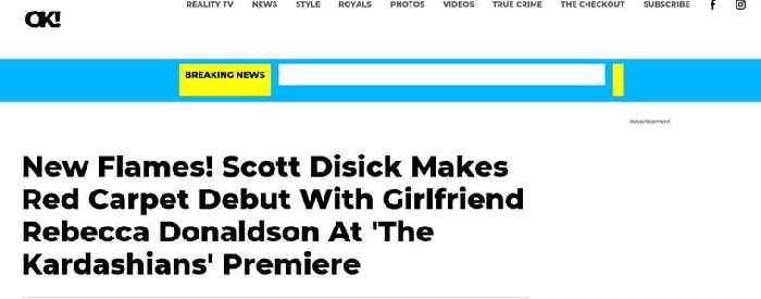 New Flames! Scott Disick Makes Red Carpet Debut With Girlfriend Rebecca Donaldson At 'The Kardashians' Premiere