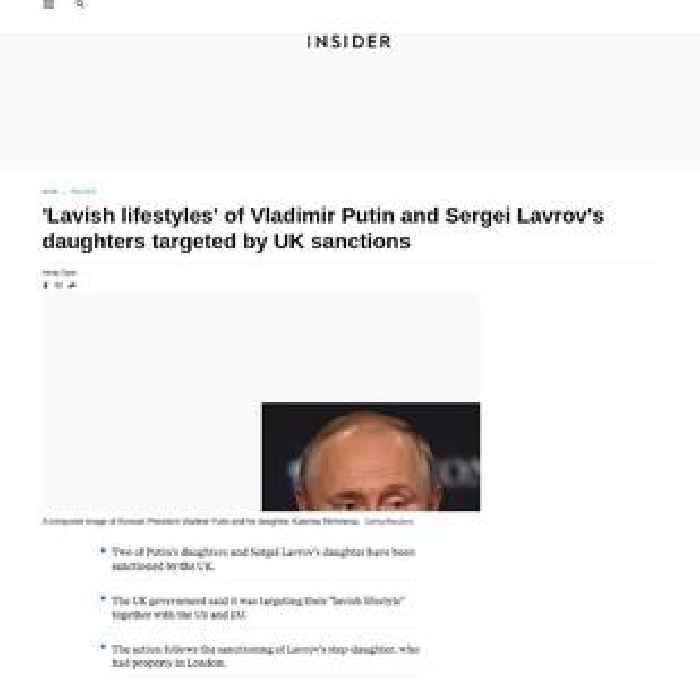 'Lavish lifestyles' of Vladimir Putin and Sergei Lavrov's daughters targeted by UK sanctions