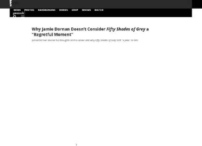Why Jamie Dornan Doesn't Consider Fifty Shades of Grey a 