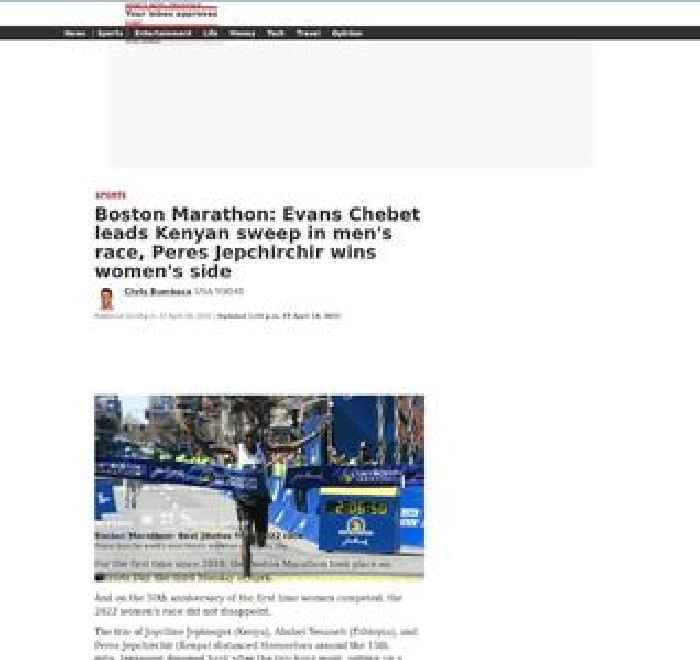 Boston Marathon: Evans Chebet leads Kenyan sweep in men's race, Peres Jepchirchir wins women's side