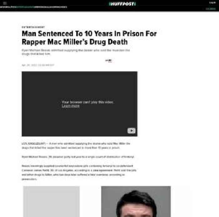 

    Man Sentenced To 10 Years In Prison For Rapper Mac Miller’s Drug Death

