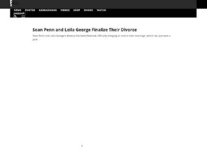 Sean Penn and Leila George Finalize Their Divorce