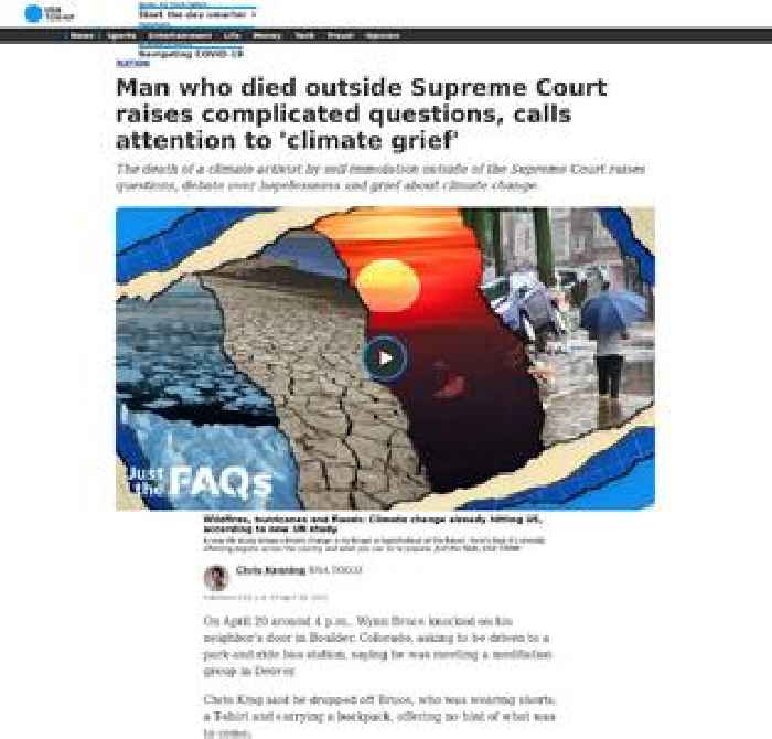Man who died outside Supreme Court raises complicated questions, calls attention to 'climate grief'
