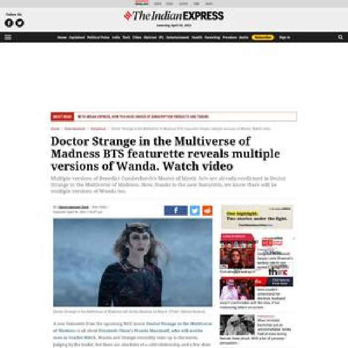 Doctor Strange in the Multiverse of Madness BTS featurette reveals multiple versions of Wanda. Watch video