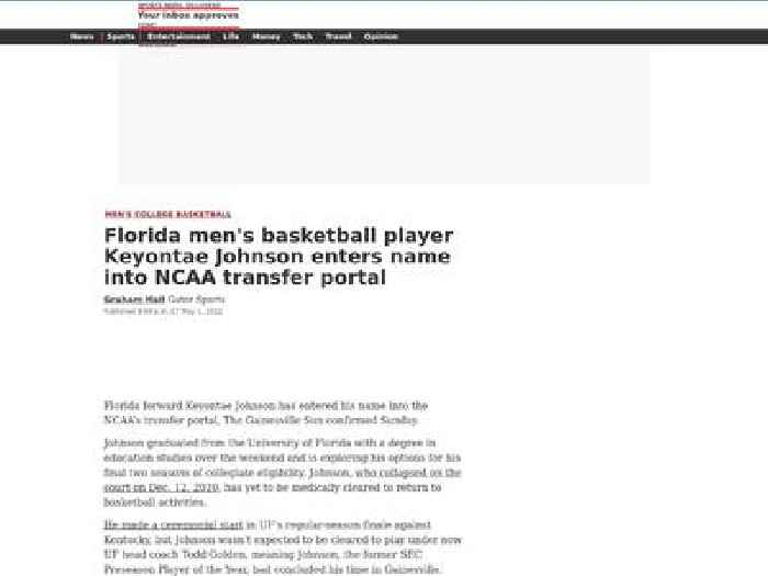 Florida men's basketball player Keyontae Johnson enters name into NCAA transfer portal