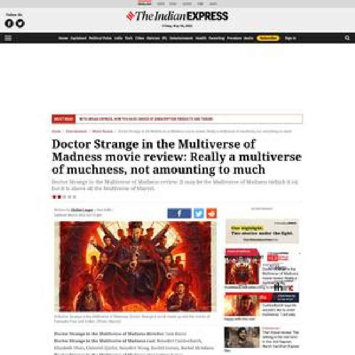 Doctor Strange in the Multiverse of Madness movie review: Really a multiverse of muchness, not amounting to much