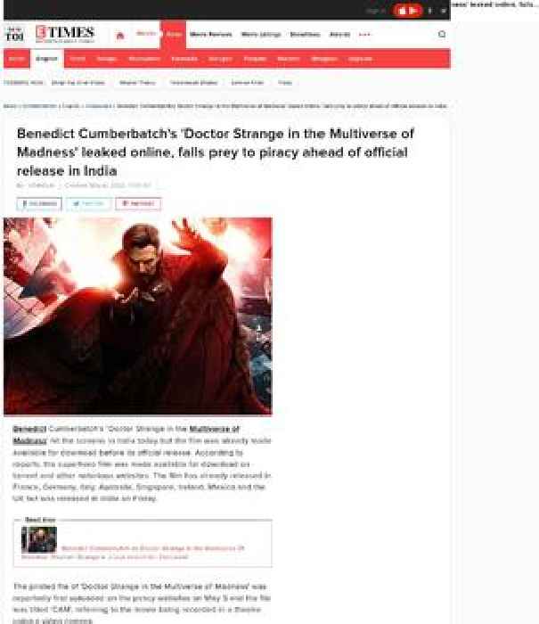 'Doctor Strange' sequel leaked online