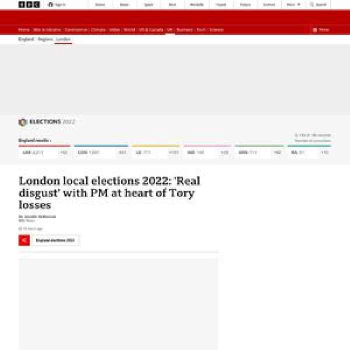 London local elections 2022: 'Real disgust' with PM at heart of Tory losses