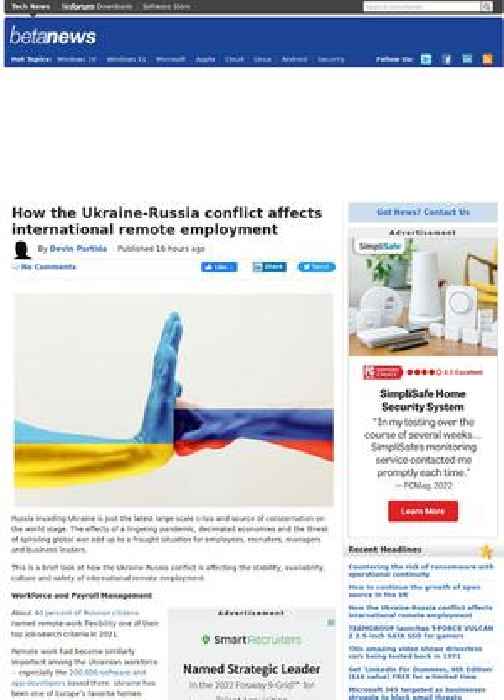 How the Ukraine-Russia conflict affects international remote employment