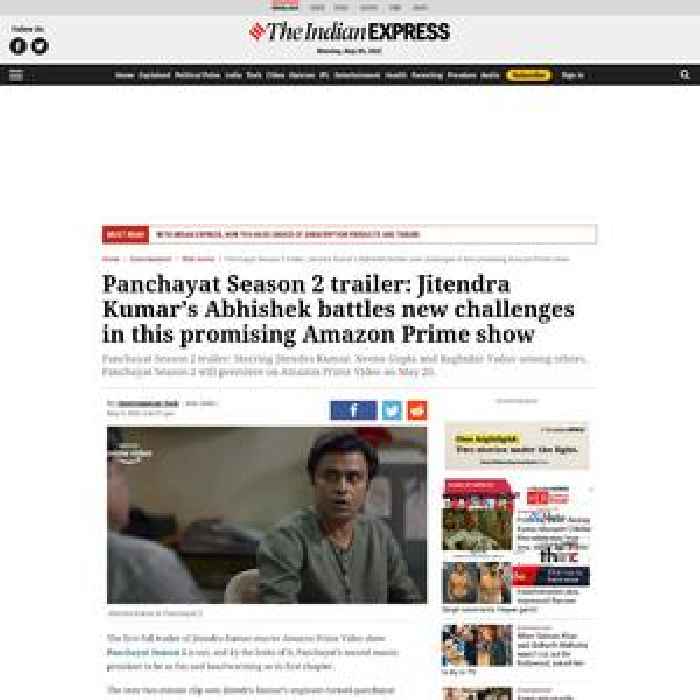 Panchayat Season 2 trailer: Jitendra Kumar’s Abhishek battles new challenges in this promising Amazon Prime show