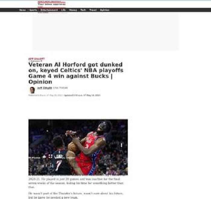 Veteran Al Horford got dunked on, keyed Celtics' NBA playoffs Game 4 win against Bucks | Opinion