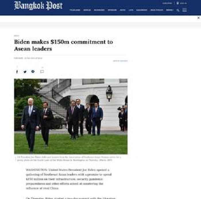 Biden makes $150m commitment to Asean leaders