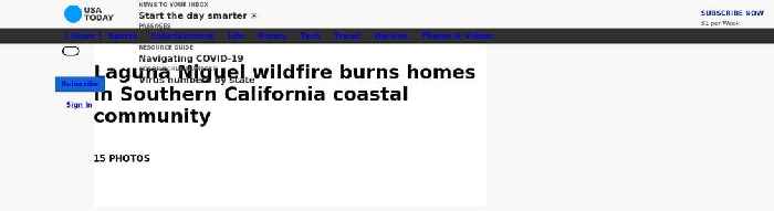 Laguna Niguel wildfire burns homes in Southern California coastal community