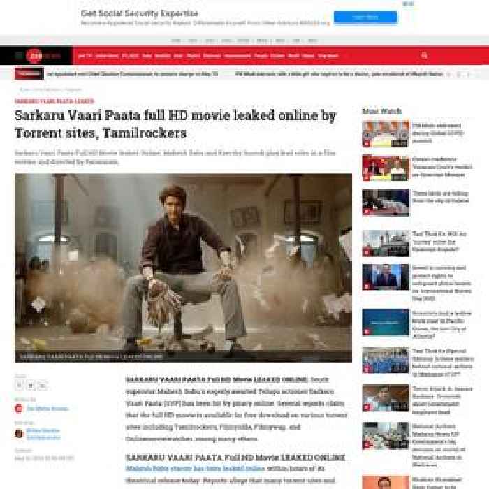 Sarkaru Vaari Paata full HD movie leaked online by Torrent sites, Tamilrockers; Mahesh Babu starrer hit by piracy!