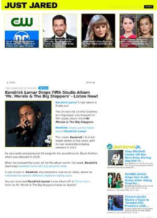 Kendrick Lamar Drops Fifth Studio Album 'Mr. Morale & The Big Steppers' - Listen Now!