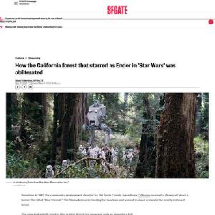 How the California forest that starred as Endor in 'Star Wars' was obliterated
