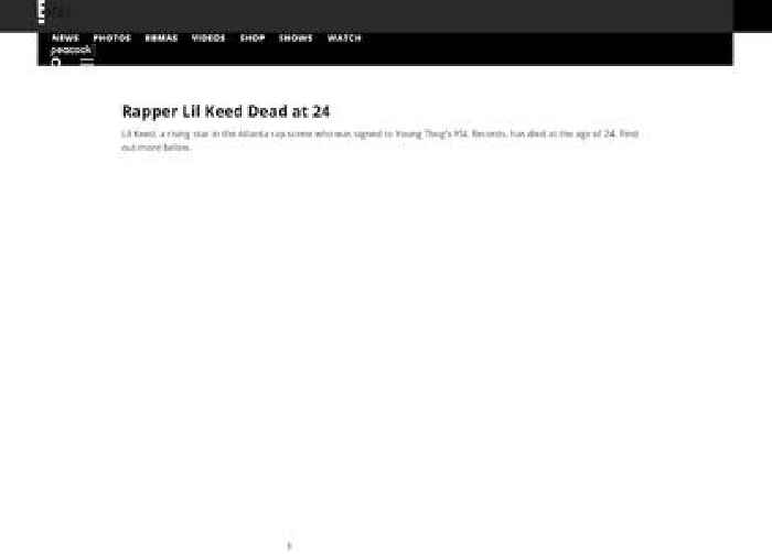 Rapper Lil Keed Dead at 24
