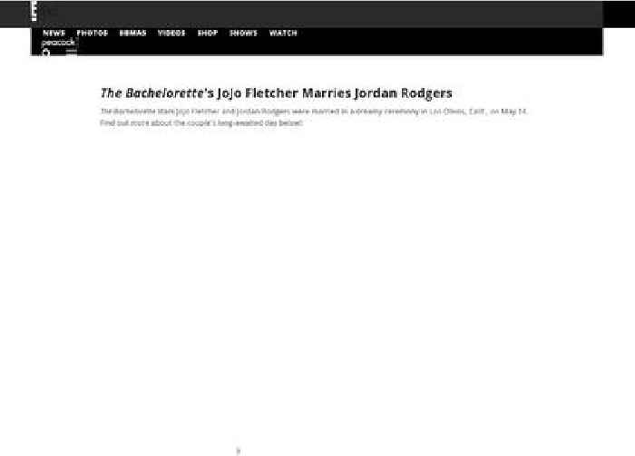 The Bachelorette's JoJo Fletcher Marries Jordan Rodgers