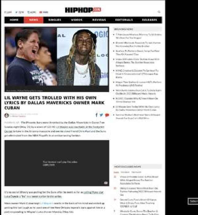 Lil Wayne Gets Trolled With His Own Lyrics By Dallas Mavericks Owner Mark Cuban