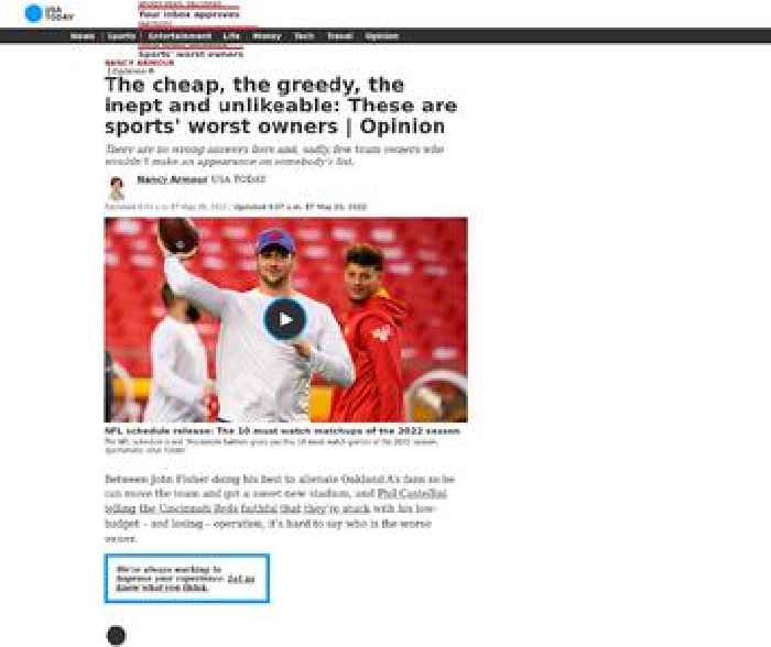 The cheap, the greedy, the inept and unlikeable: These are sports' worst owners | Opinion