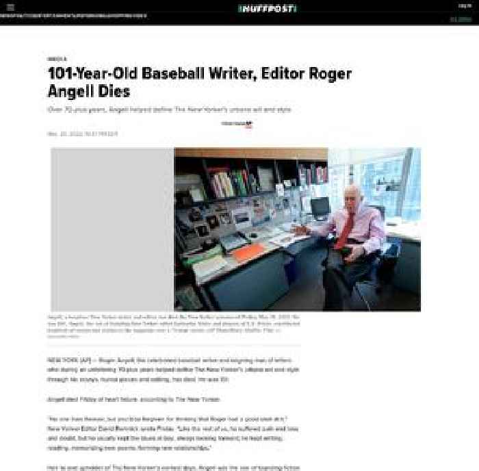 

    101-Year-Old Baseball Writer, Editor Roger Angell Dies

