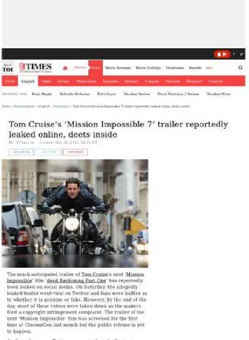 Tom Cruise’s ‘MI7’ trailer LEAKED