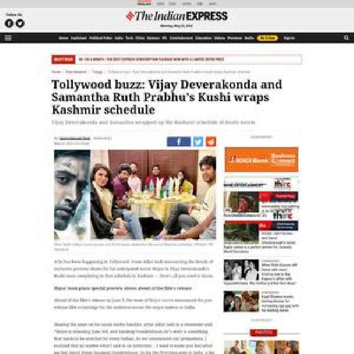 Tollywood buzz: Vijay Deverakonda and Samantha Ruth Prabhu’s Kushi wraps Kashmir schedule