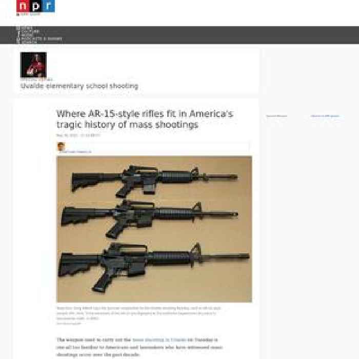 Where AR-15-style rifles fit in America's tragic history of mass shootings