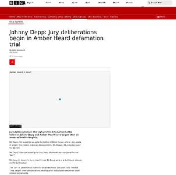 Johnny Depp: Jury deliberations begin in Amber Heard defamation trial